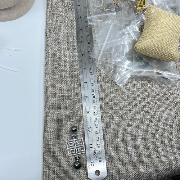 Joseph Esposito 925 Diamonique Necklace with Black Cultured Pearls – 18-20" - Picture 15 of 16